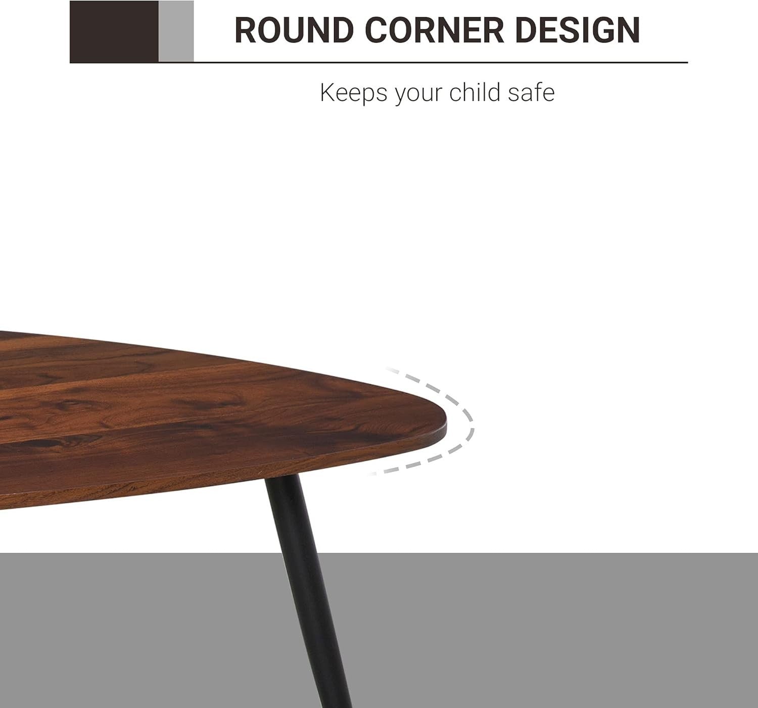 2X Nesting Coffee Tables Set Living Room End Side Table Walnut Tripod Steel Legs