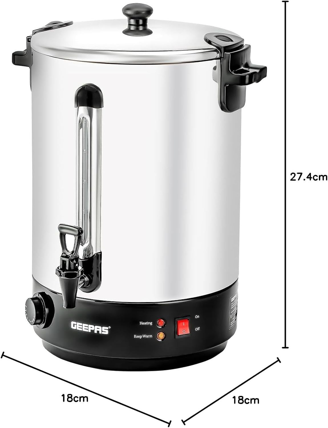 Electric Catering Urn Hot Water Boiler 30L Stainless Steel Keep Warm