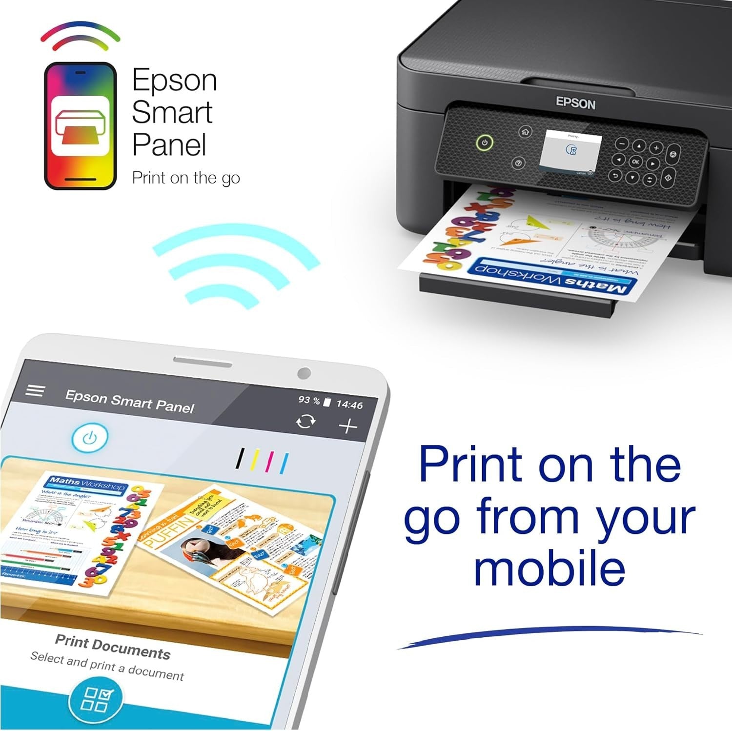 Black A4 3-in-1 Wireless Printer Scanner Copier with Duplex, Wi-Fi
