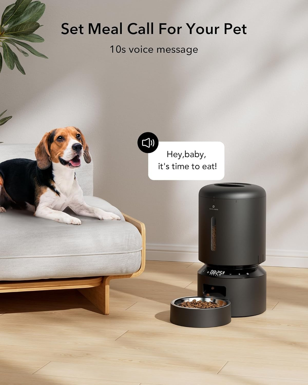 Automatic Pet Feeder 5L Dry Food Dispenser 6 Meals Portion Control