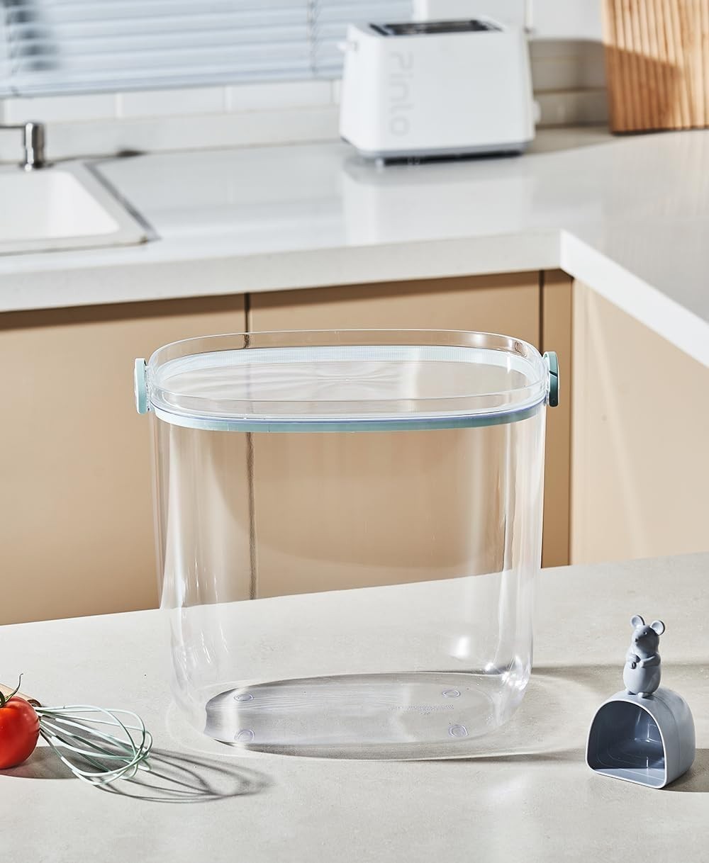 Large Airtight Rice Storage Container 10KG Food Bin with Measuring Scoop