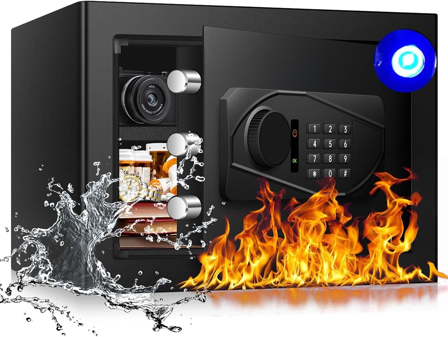 30L Digital Safe Box Fireproof Bag LED Keypad Cash Jewelry Security