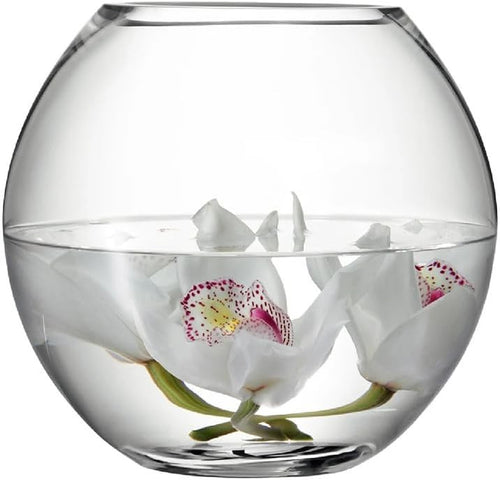 Clear Glass Bowl Vase 22cm Round Flower Display Table Centrepiece