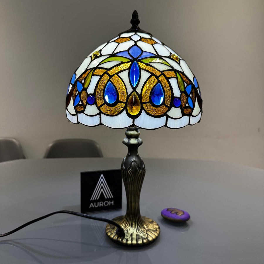Tiffany Style Stained Glass Table Lamp Vintage Desk Light Bedside Decor