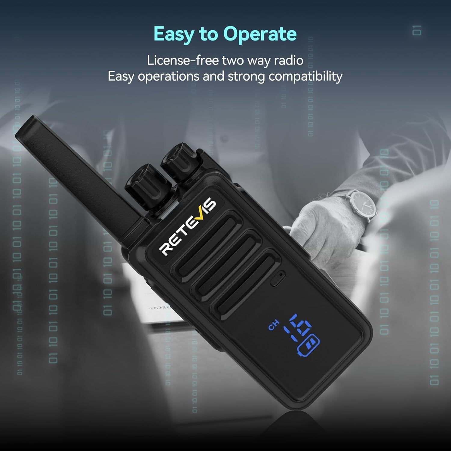 Professional Walkie Talkies 10 Pack PMR446 VOX USB-C w/ 10 Way Charger