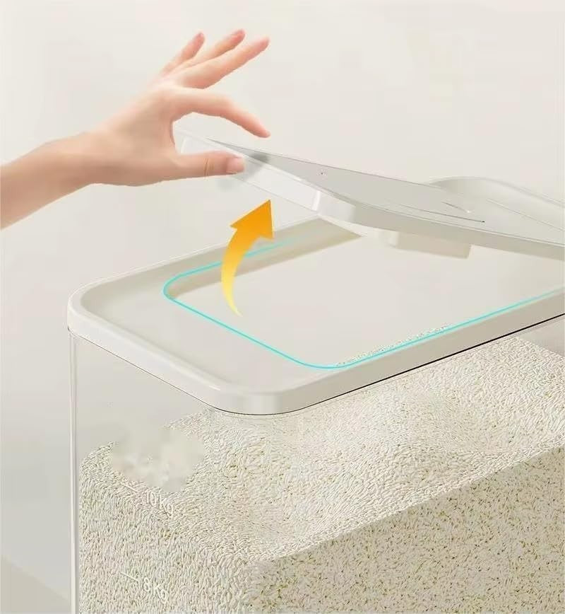 10KG Rice Storage Container Airtight BPA Free Press Dispenser Box