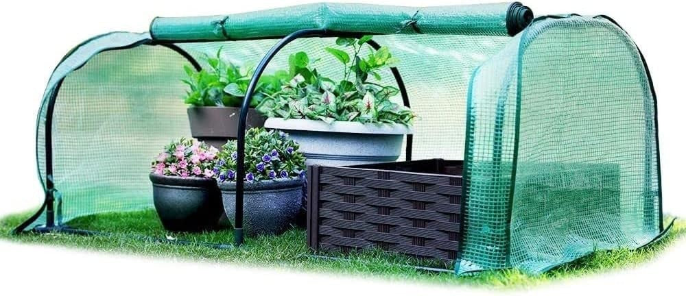 Tunnel Greenhouse 130x60x50cm | Reinforced PE Cover & Steel Frame | Mini Garden