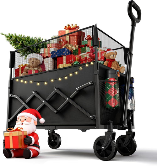 Festival Trolley on Wheels Folding Utility Wagon Cart 120L Heavy Duty