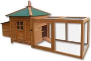 Large Chicken Coop Hen House Hutch with Run Nest Box