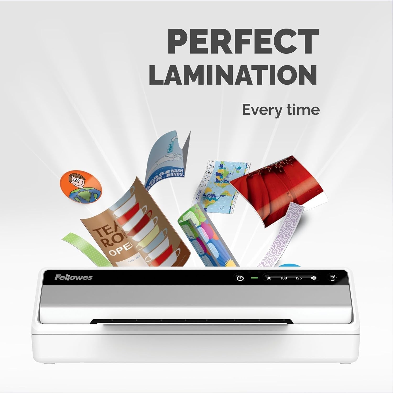 A4 Office Laminator 60s Warm Up Jam Release Auto Shut Off 80–125 Mic