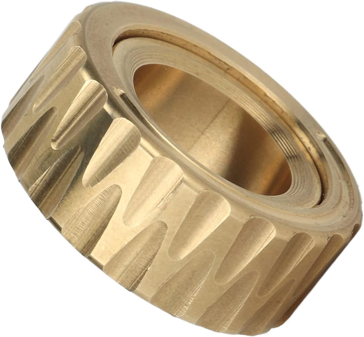 Gold Ratchet Ring Fidget Metal Rotating Slider Stress Relief ADHD