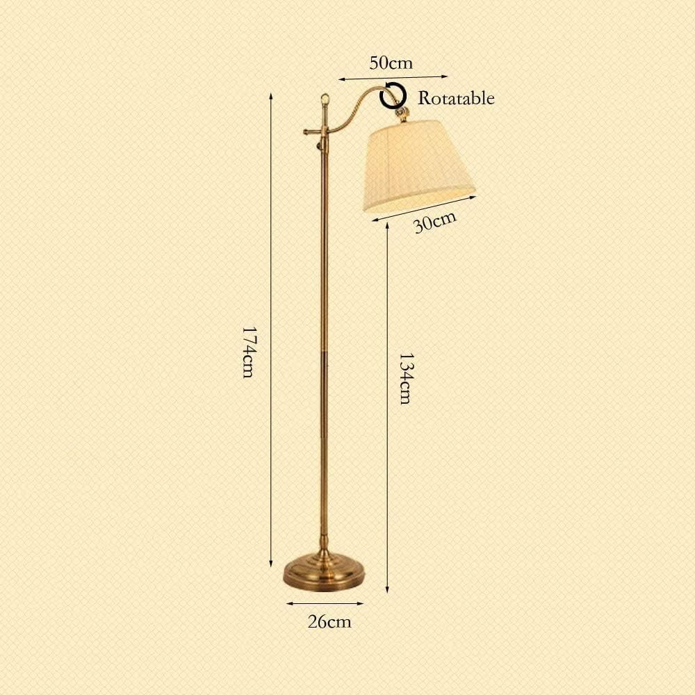 Tripod Floor Lamp Fabric Shade Modern Standing Reading Light E27 Foot Switch