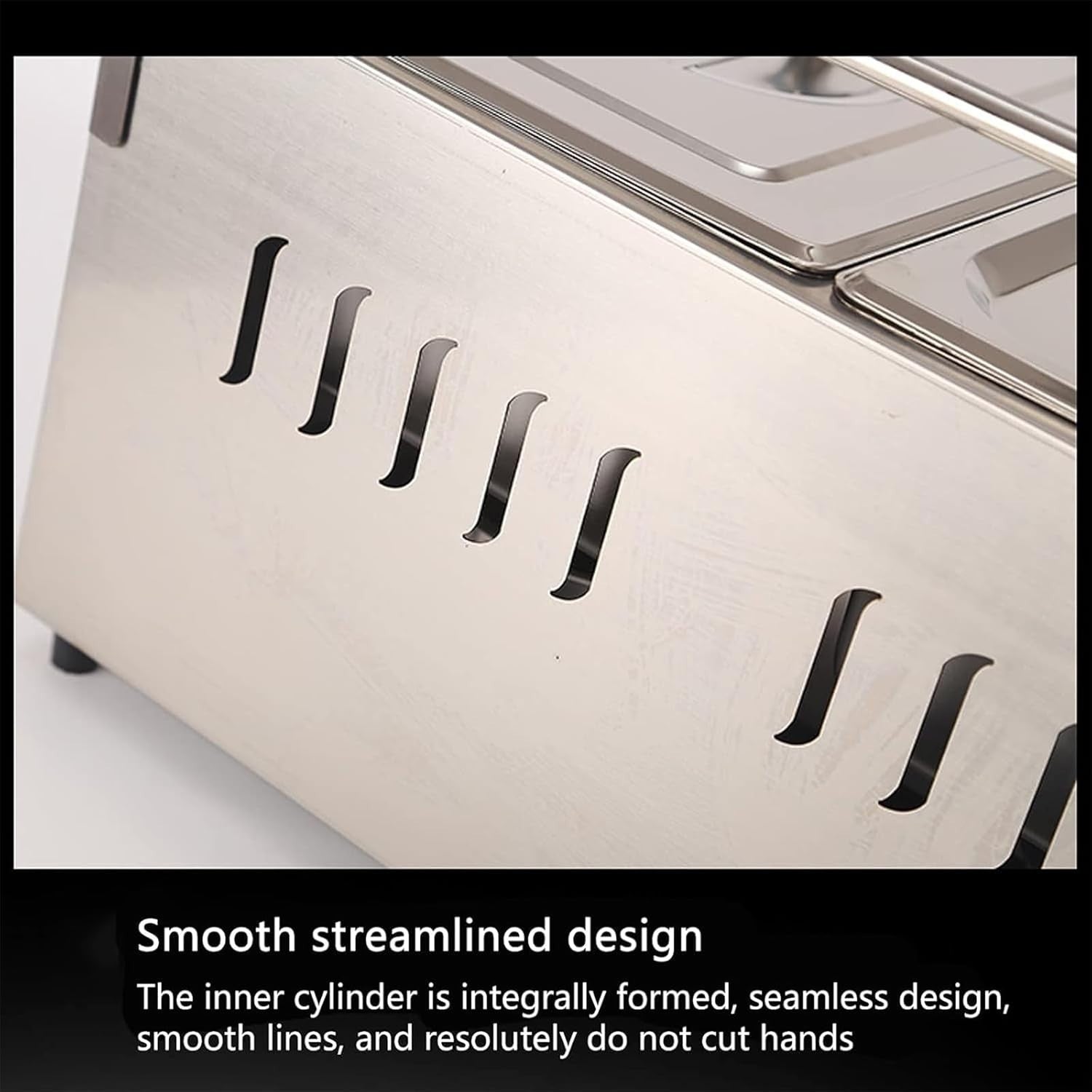 Commercial Gas Deep Fryer 8L Stainless Steel Countertop Basket Lid