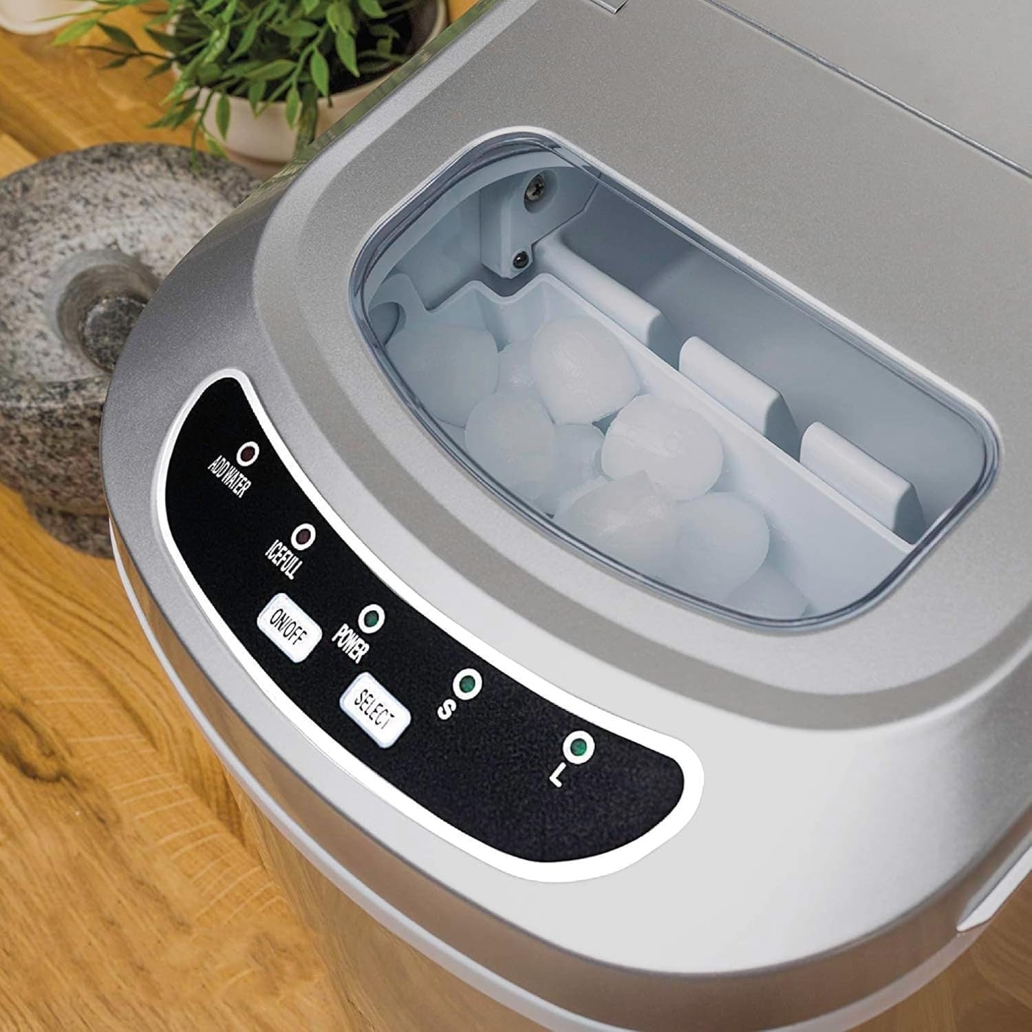 Portable Ice Maker Machine Countertop 2.2L, Self-Cleaning, Fast Cubes