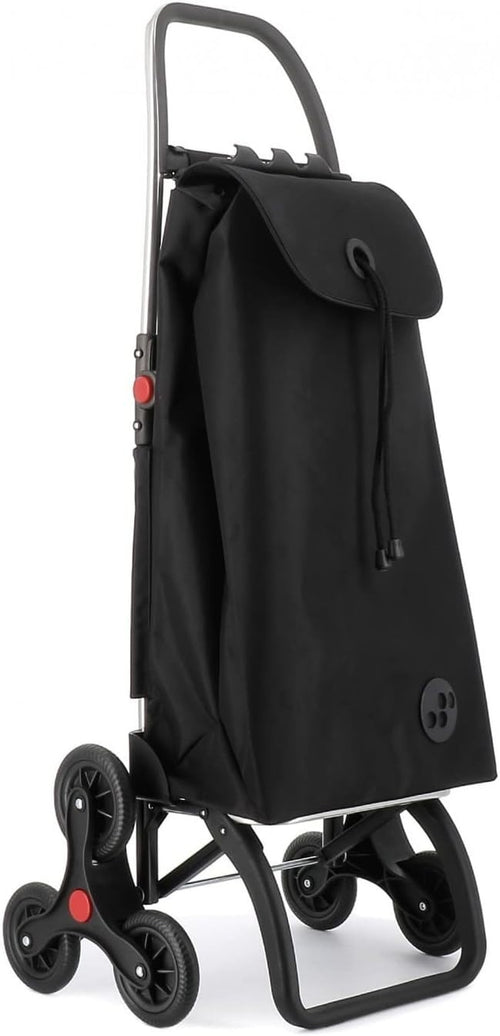 6-Wheel Stair Climber Folding Shopping Trolley Aluminium Bag Black