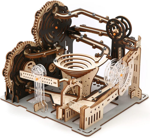 3D Wooden Marble Maze Puzzle Toy – Mechanical DIY Model with 196 PCS