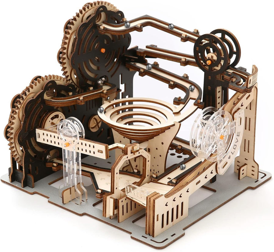 3D Wooden Marble Maze Puzzle Toy – Mechanical DIY Model with 196 PCS