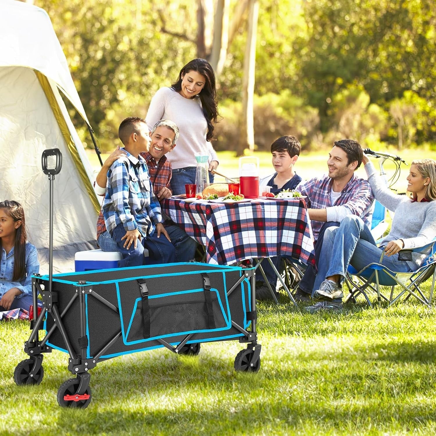 Foldable Festival Trolley Wagon 150lb Load Camping Cart Wheels