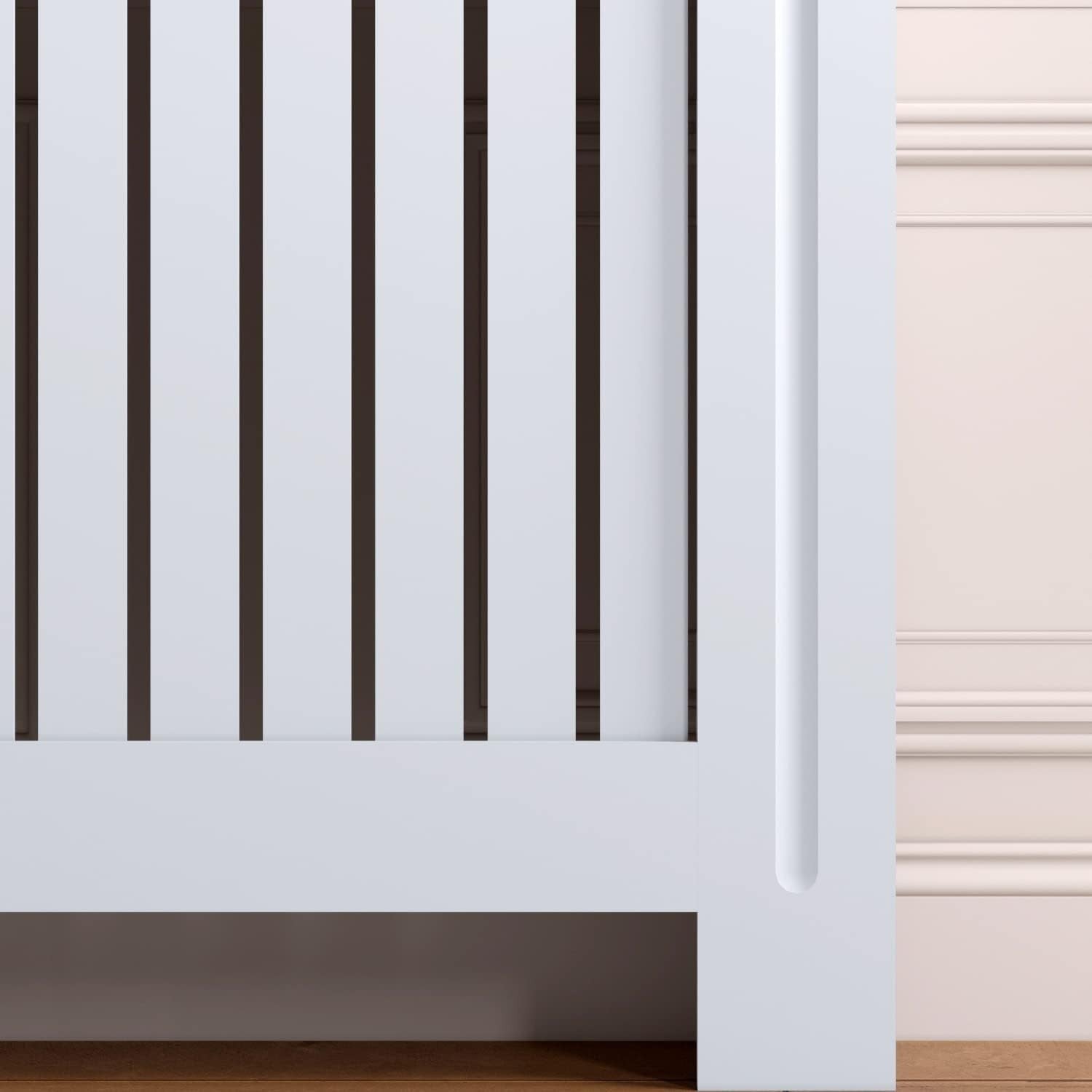 Extra Large Radiator Cover Cabinet White Slat MDF Modern Heater Shelf Home Decor