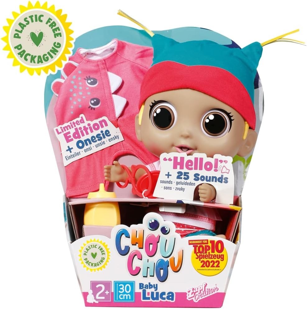 30cm Interactive Baby Doll Sound Effects Moving Eyes Outfit Set