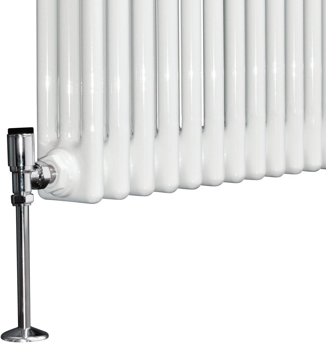 White Triple Column Horizontal Radiator 600x1190mm High Heat Output