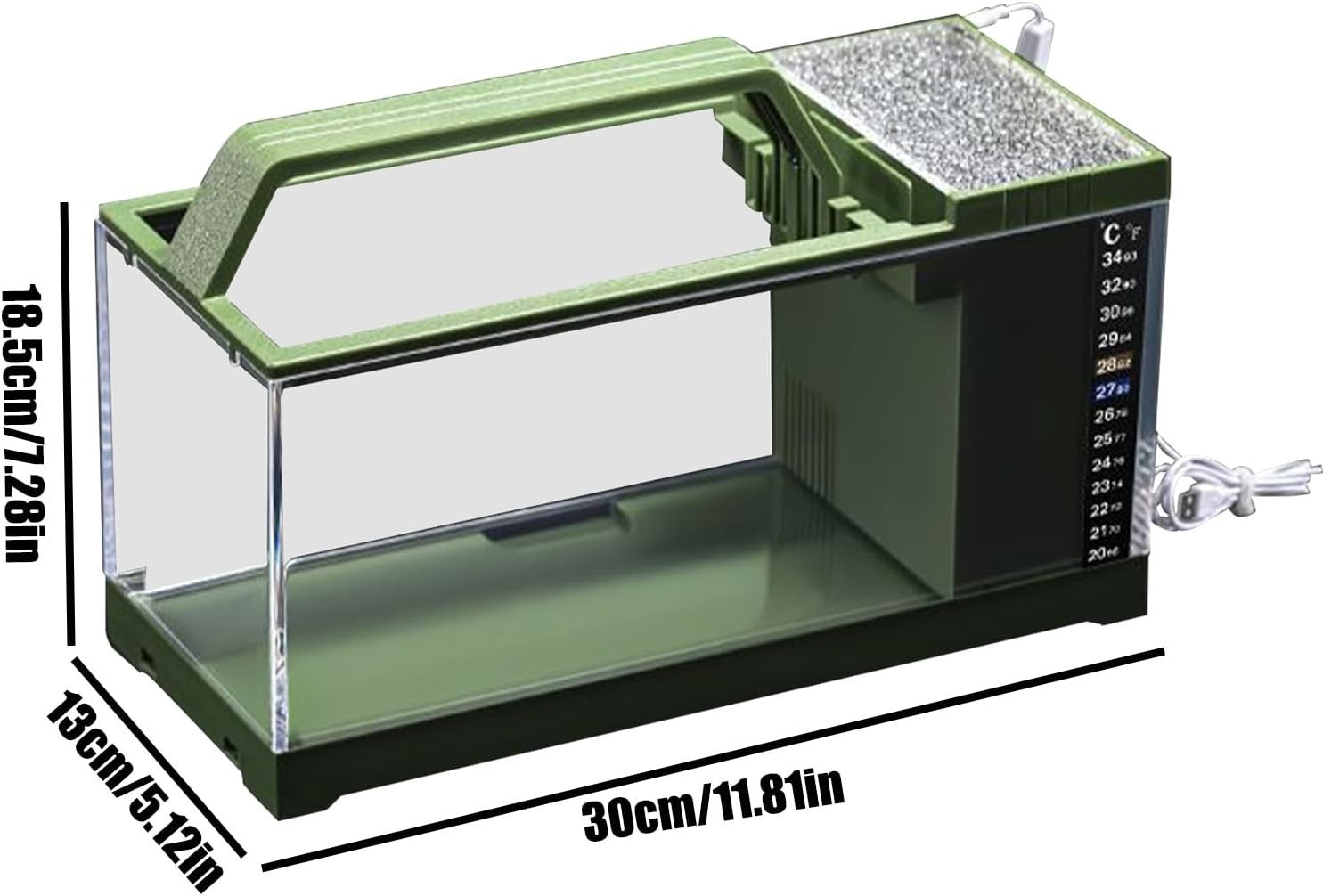 Betta Fish Tank Kit | Small Aquarium LED Light & Quiet Filter Pump