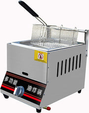 Commercial LPG Gas Deep Fryer 6L/12L Stainless Steel Countertop