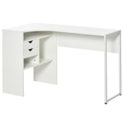White L-Shaped Computer Desk with Drawers & Storage – Corner Office Table