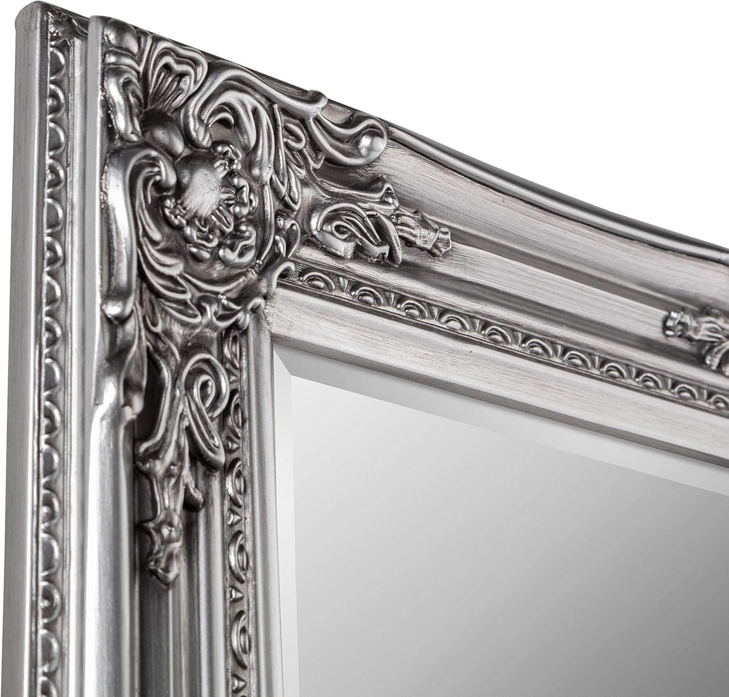 Full Length Grey Wall Mirror 130x40cm – Vintage Look for Hallway & Bedroom