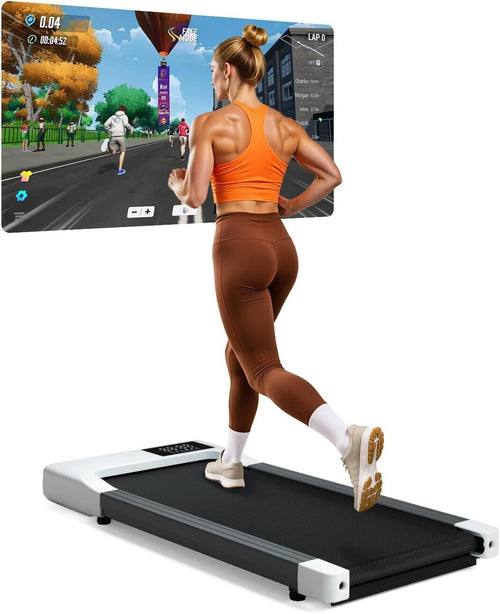 Compact Under Desk Treadmill – Quiet, Shock-Absorbing, AI Training, App-Control
