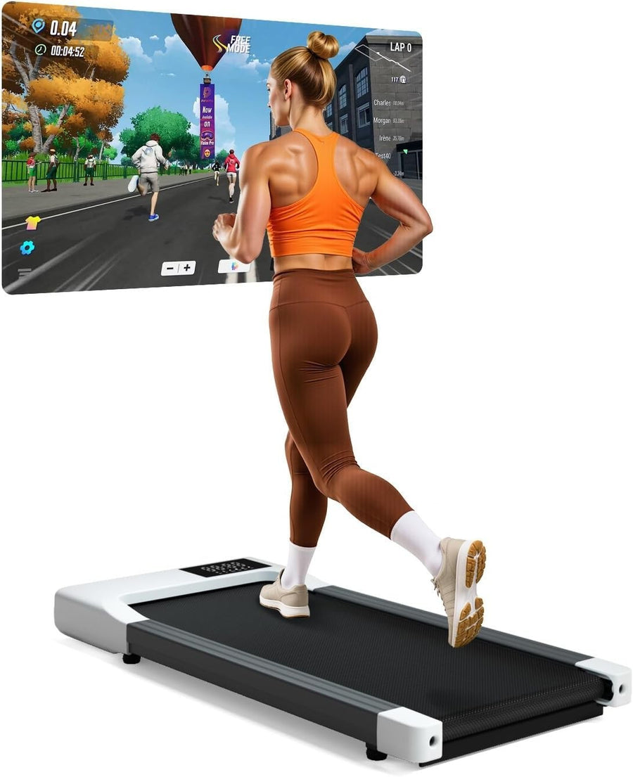 Compact Under Desk Treadmill – Quiet, Shock-Absorbing, AI Training, App-Control