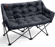 Heavy Duty Double Folding Camping Chair 320kg Capacity Outdoor Sofa Seat