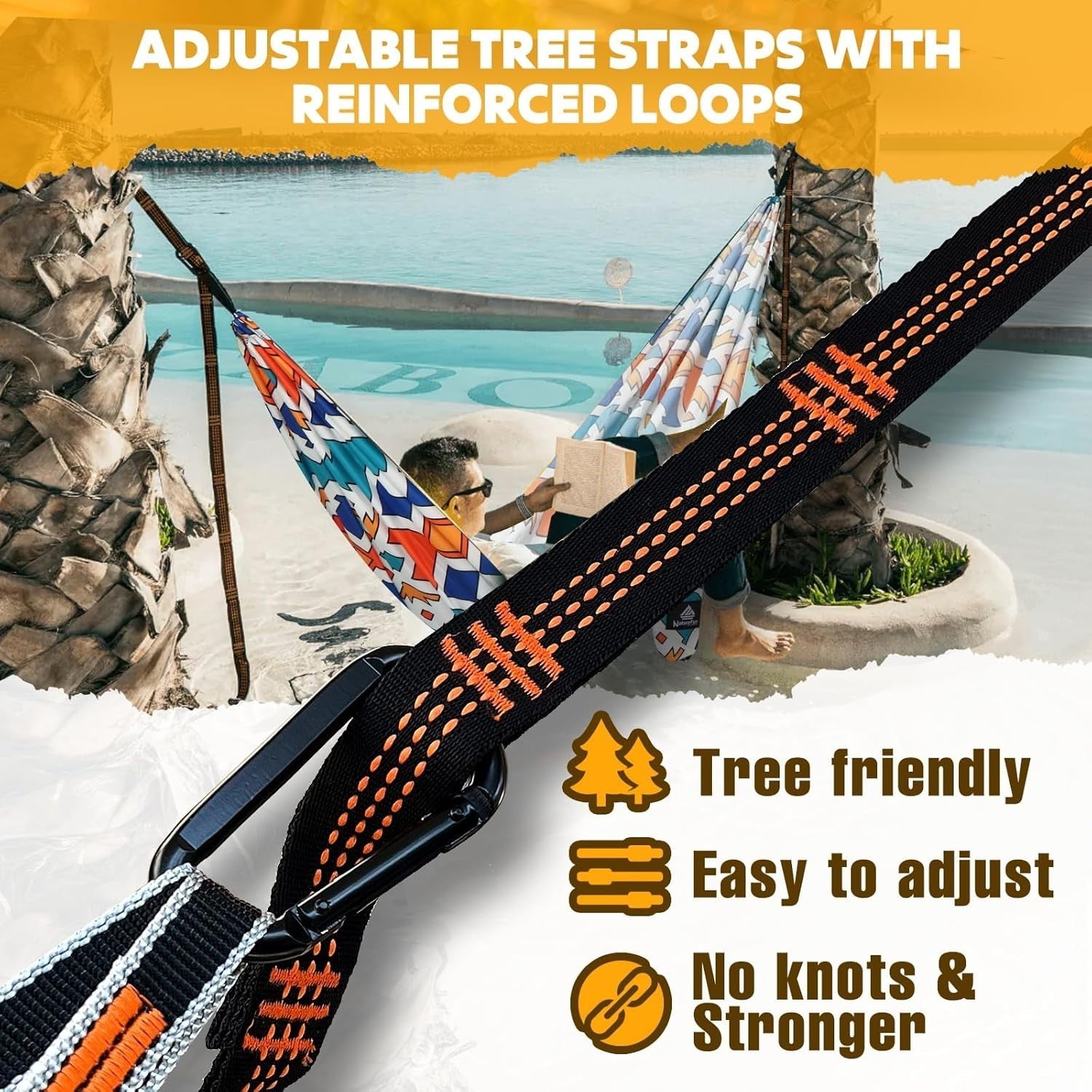 Camping Hammock 300kg Load | Quick Dry, Breathable, Compact 275x140cm