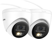 3K PoE Security Camera 2 Pack Color Night Vision 2-Way Audio IP67