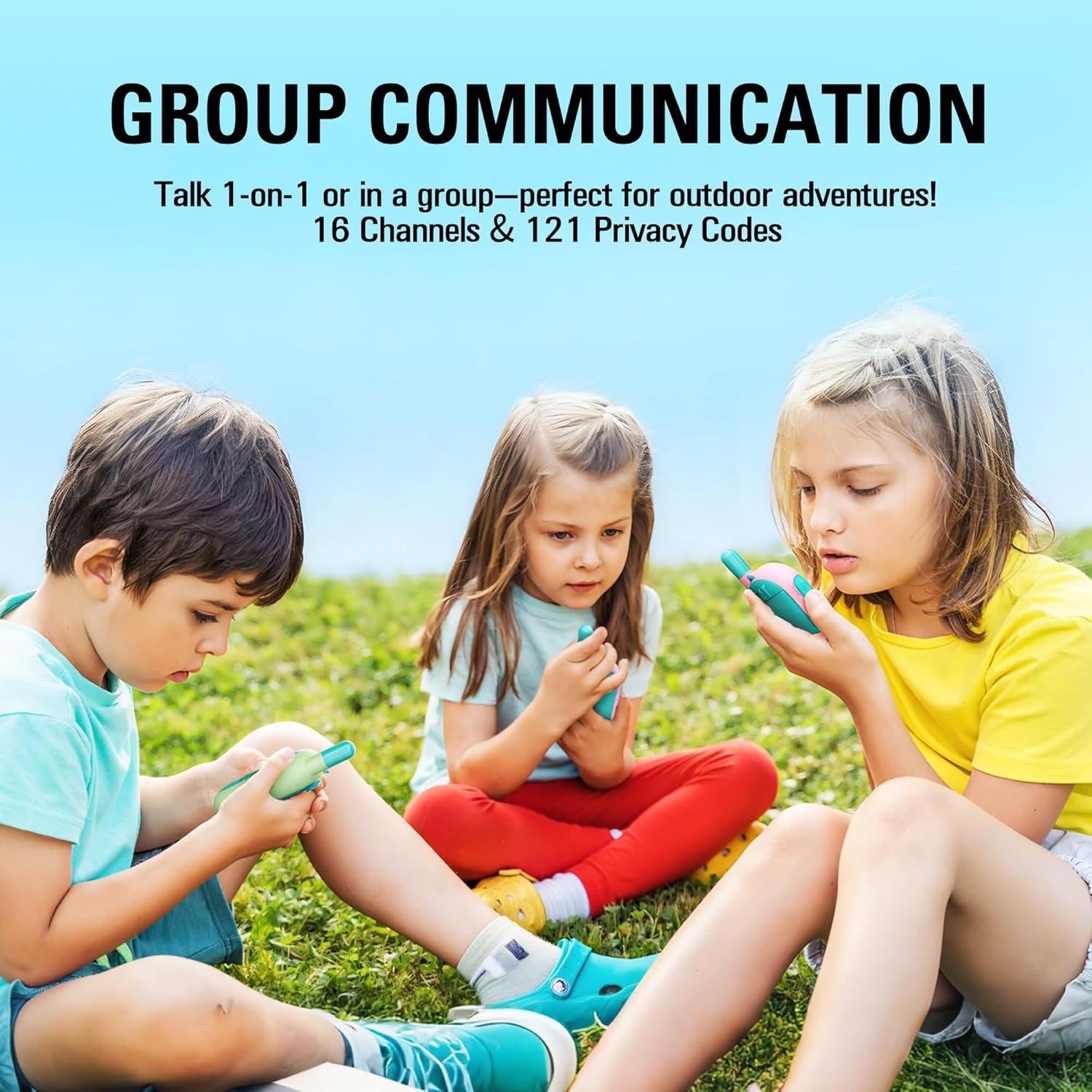 Kids Walkie Talkies Rechargeable 2 Pack 16 Channel VOX Long Range Gift