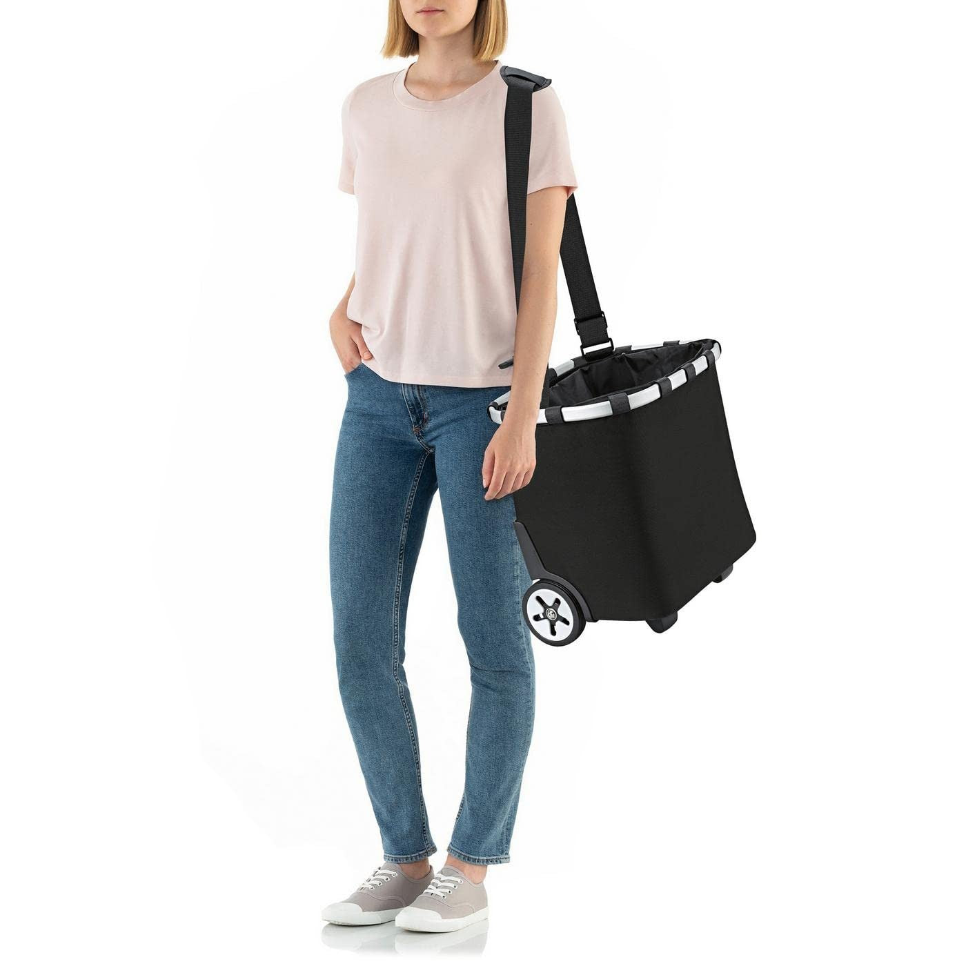 Foldable Shopping Trolley Bag 35L Removable Washable Carrycruiser Black