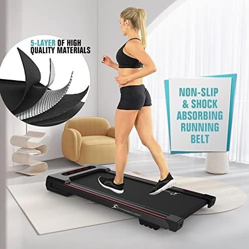 Slimline Home Office Treadmill 560W Ultra Quiet LED Display Bluetooth