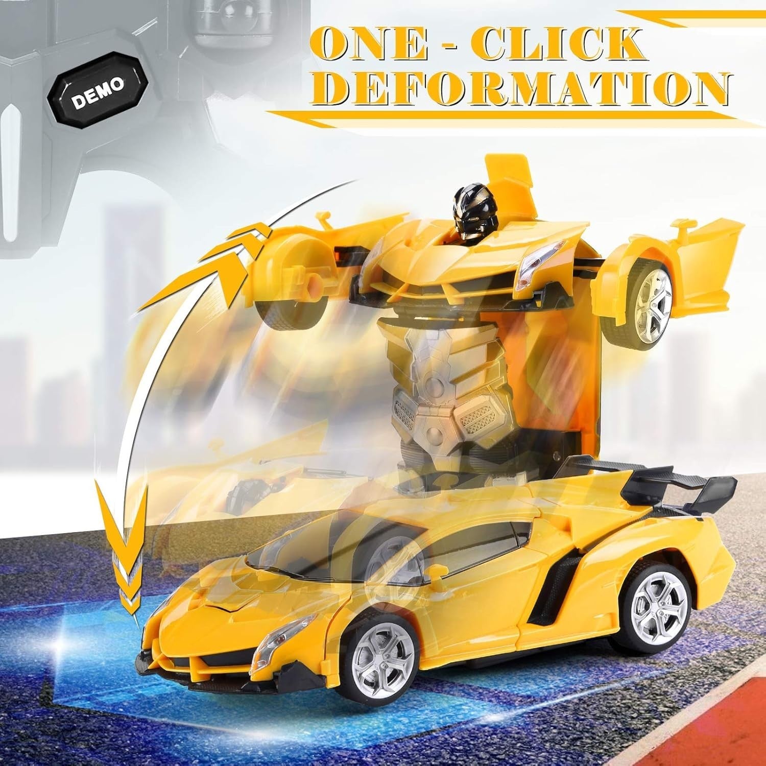 Robot RC Car Toy 360° Spin Rechargeable Gift for Kids 3–8+
