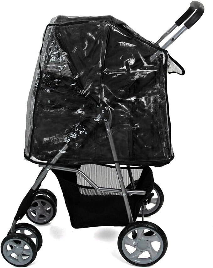 Dog Stroller Rain Cover Foldable Pet Pram Small Medium Dogs Cats Pushchair