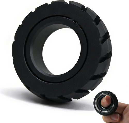 Black Metal Fidget Ring Magnetic Slider Stress Relief EDC
