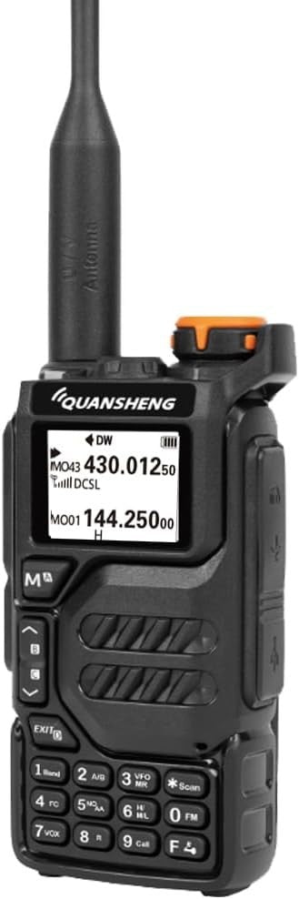 Dual Band Walkie Talkie 5W Long Range UHF VHF Rechargeable FM Radio