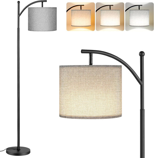 Grey Floor Lamp 60in Standing Lamp 3 Color Temperatures Foot Switch 9W