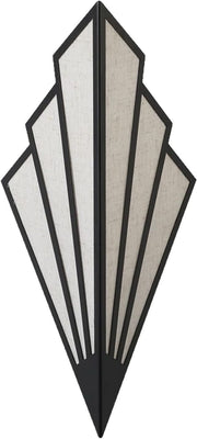 Modern Black Art Deco Wall Sconce Light E14 Fan Design for Hallway Lounge