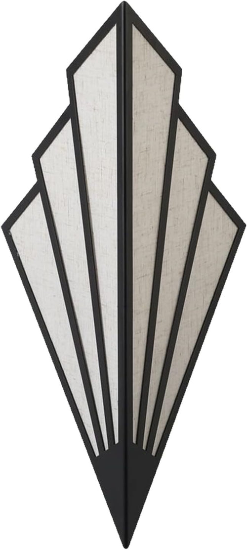 Modern Black Art Deco Wall Sconce Light E14 Fan Design for Hallway Lounge