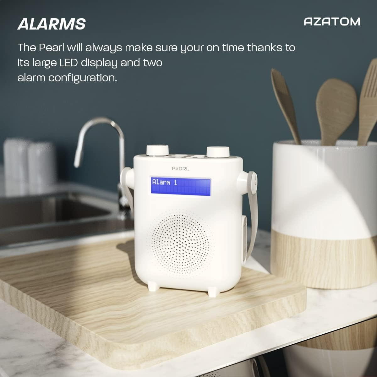 Waterproof DAB/DAB+ FM Shower Radio with Bluetooth & Rechargeable Battery