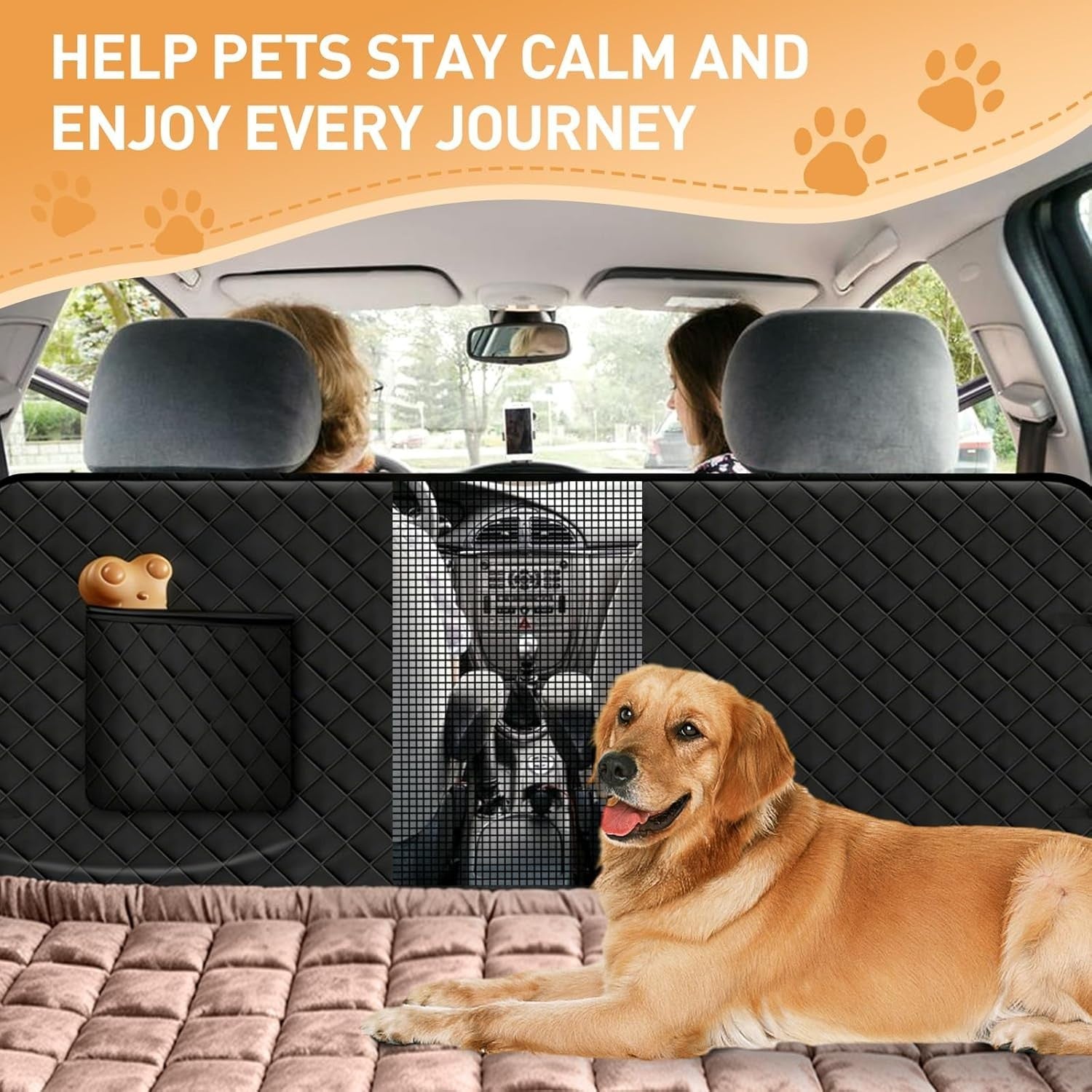 Pet Travel Bed Waterproof Rear Car Seat Mat Non Slip Washable 137cm
