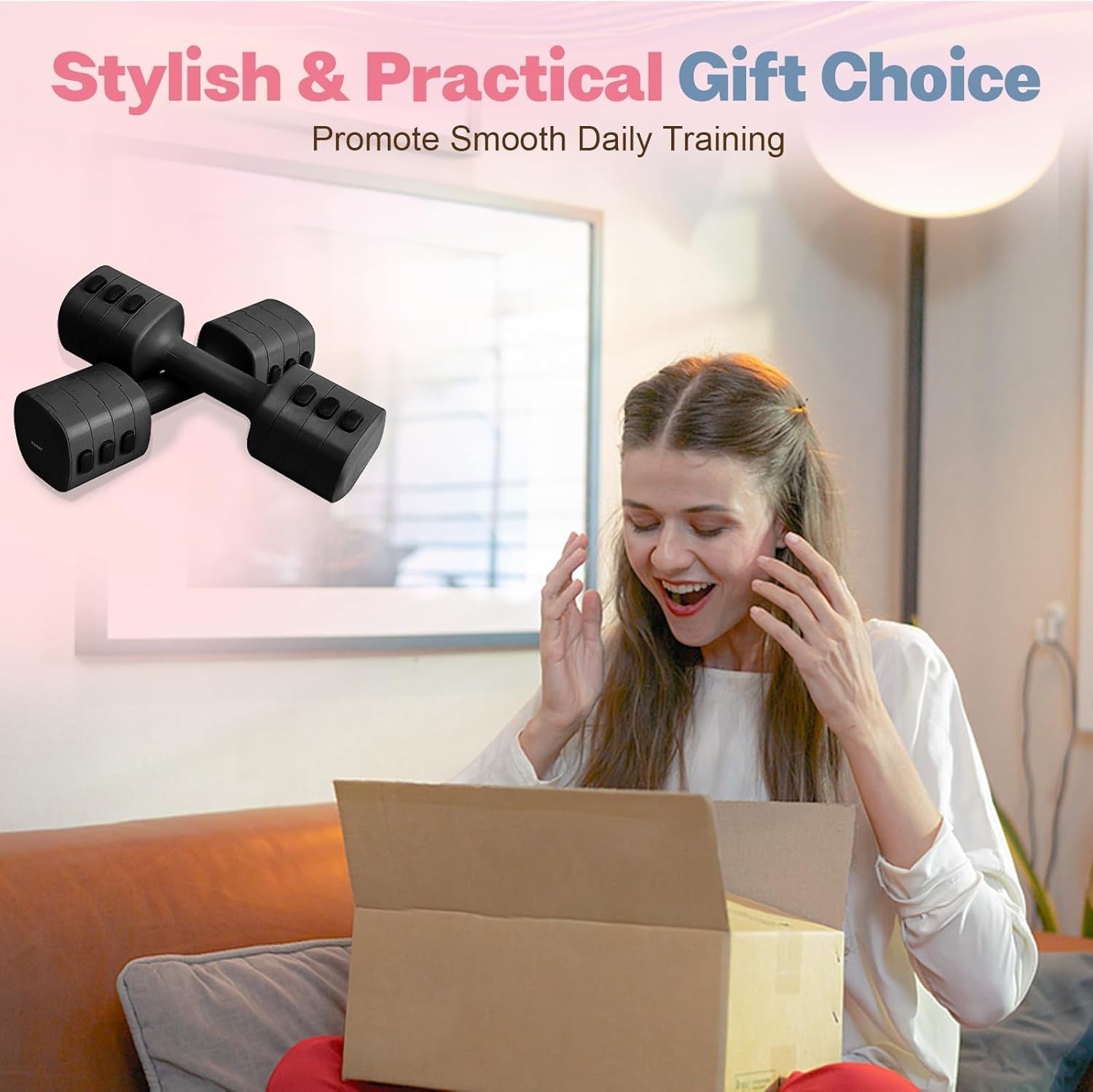 4-in-1 Fast Adjust Dumbbell Set 2–5.5LB Each Non-Slip Home Gym Weights