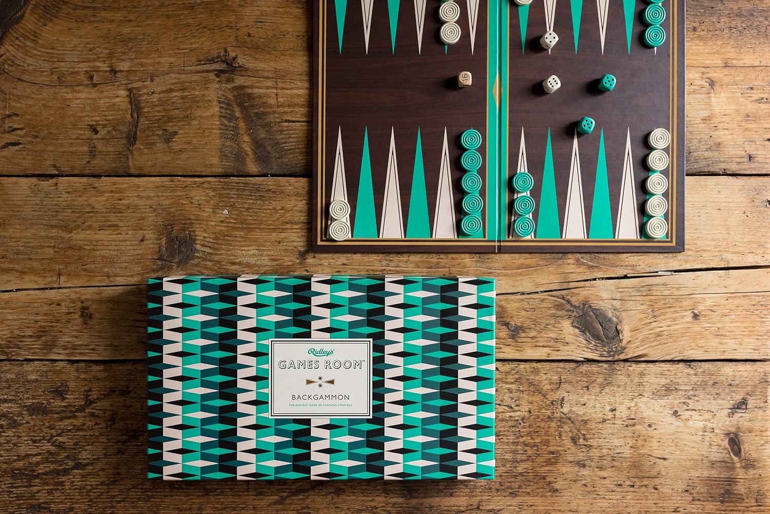 Classic Backgammon Set Folding Board Game with Checkers Dice Travel Play