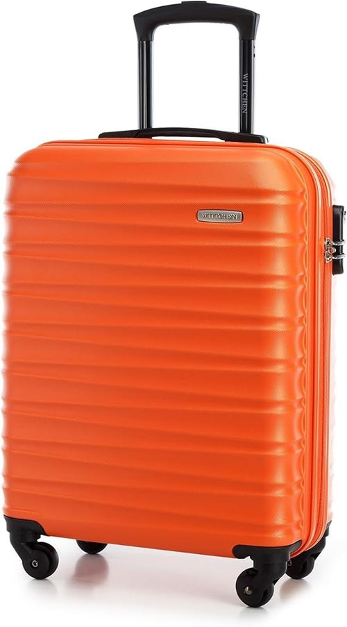 Compact Cabin Luggage Lightweight Carry On 4 Wheels Secure Lock