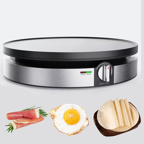 Electric Crepe Maker 1100W Nonstick Grill Plate – Thermostatic Temp Control